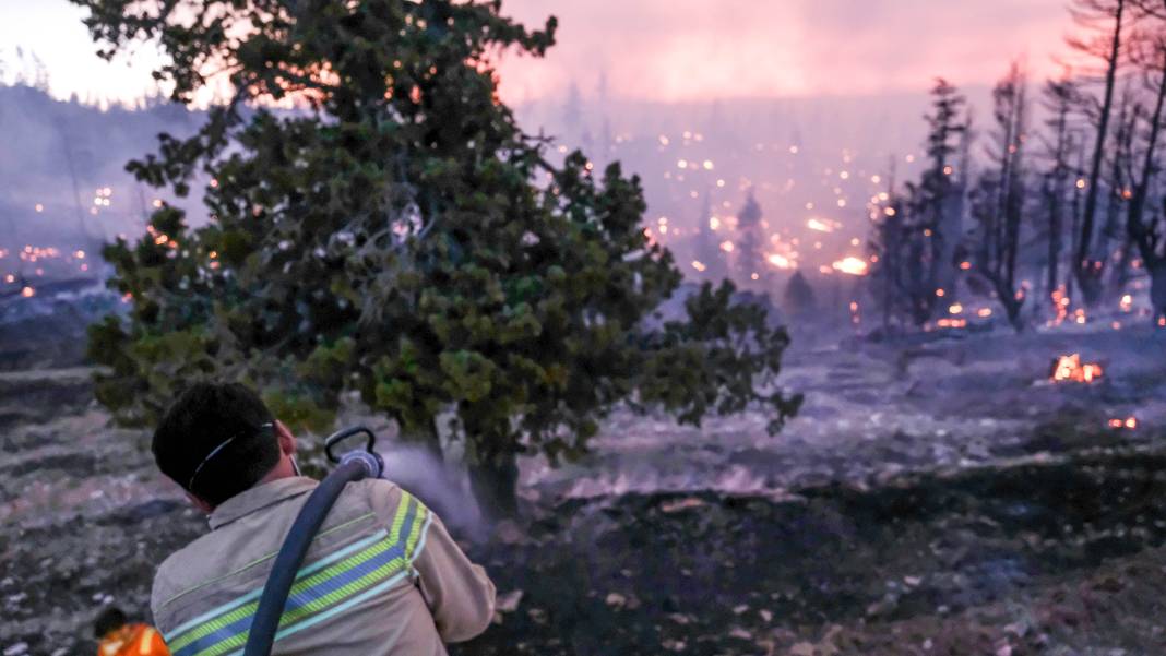 Konya dahil 5 il destek verdi, Ermenek yangını kontrol altında 1
